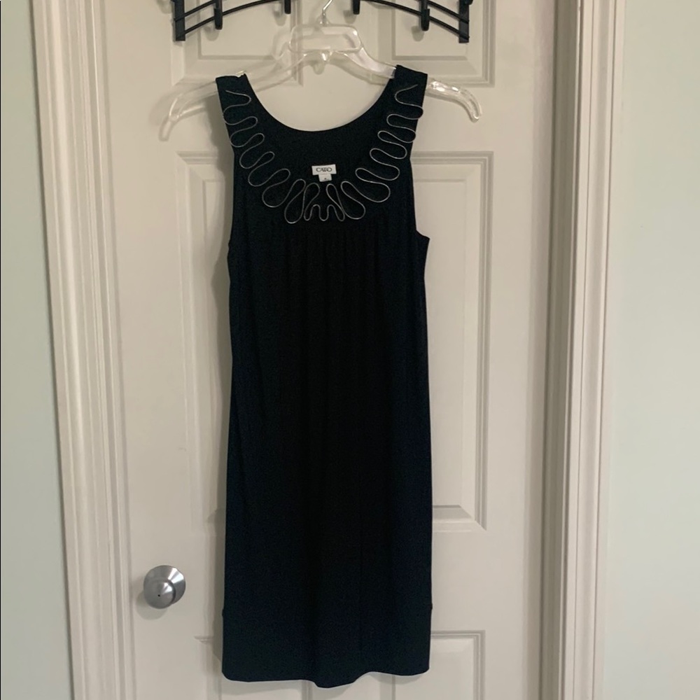 Cato Black Embellished Sequin Midi Dress